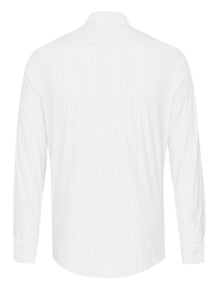 4068-21742 PURE- Functional Hemd Langarm 263 streifen beige