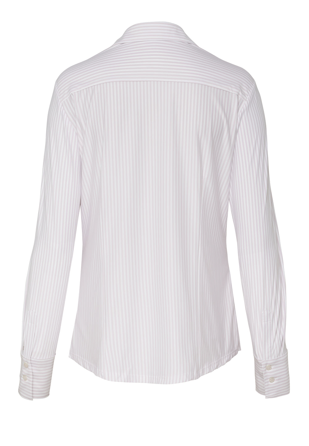 Rueckansicht der rosa gestreiften Functional Bluse slim fit mit Kent Kragen in Modern Fit