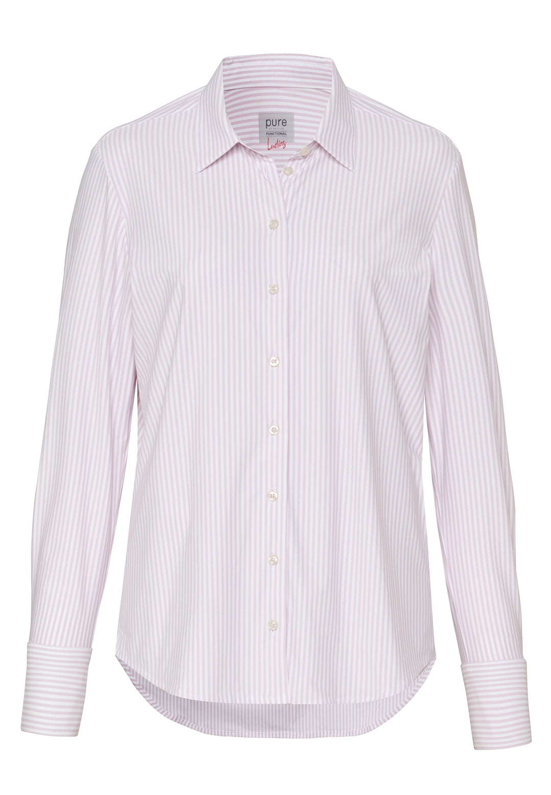 4068-91911 PURE- Functional Bluse modern fit Langarm 388 streifen rosa