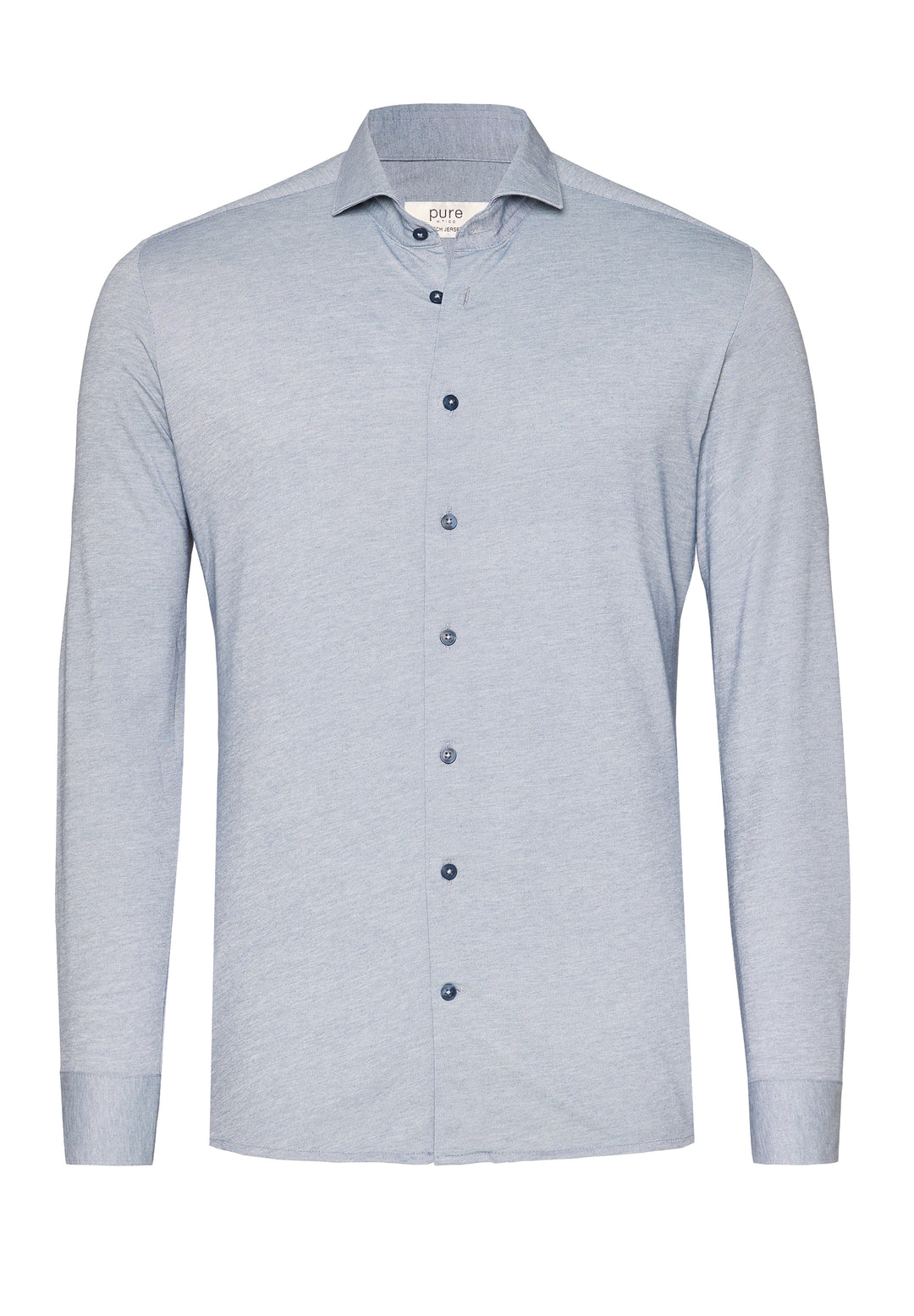 4069-21730 PURE- Tech Jersey Hemd Langarm 110 uni mittelblau