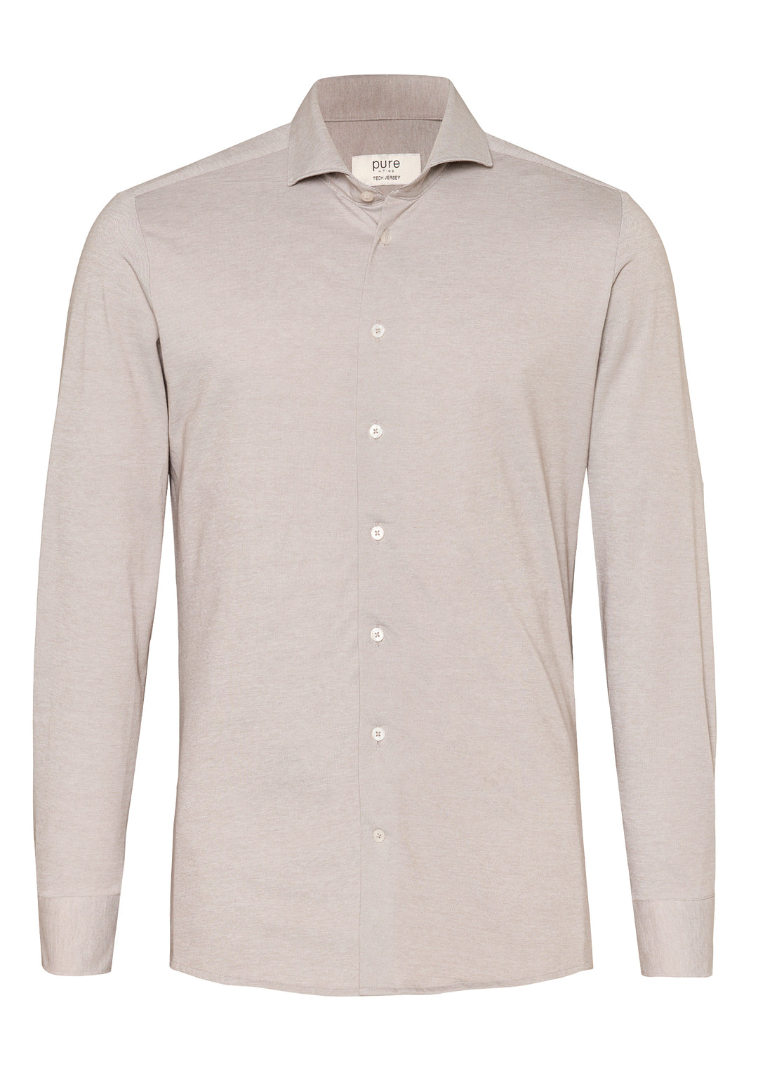 4069-21730 PURE- Tech Jersey Hemd Langarm 210 uni beige