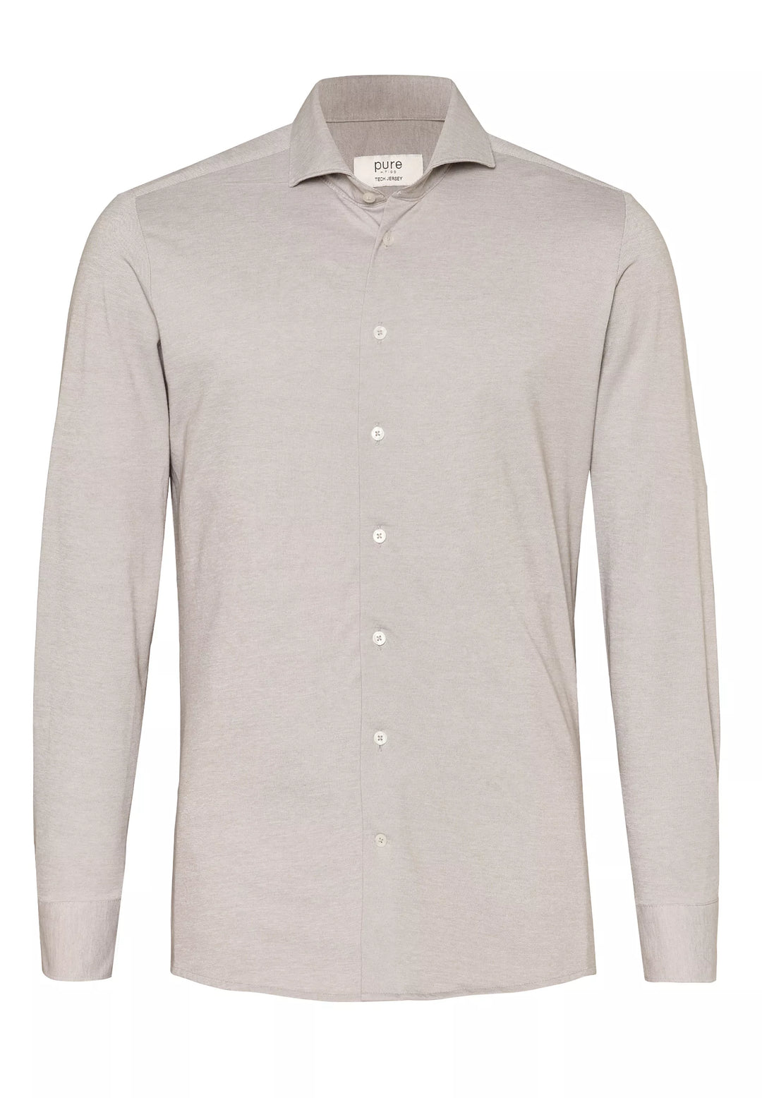 4069-21730 PURE- Tech Jersey Hemd Langarm 210 uni beige