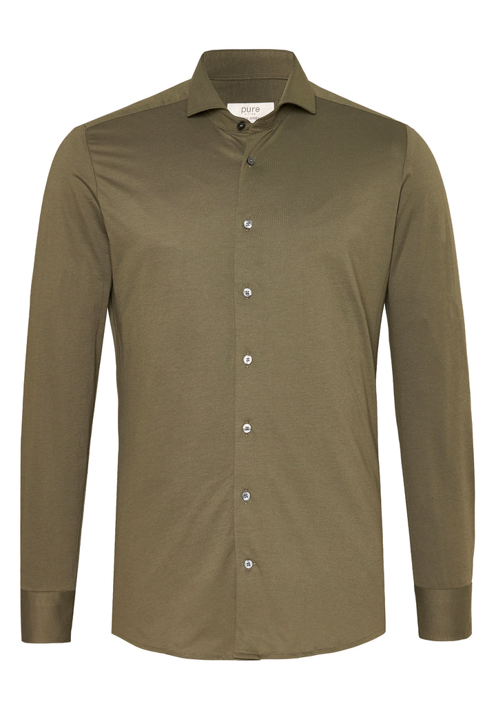 4069-21730 PURE- Tech Jersey Hemd Langarm 430 uni oliv