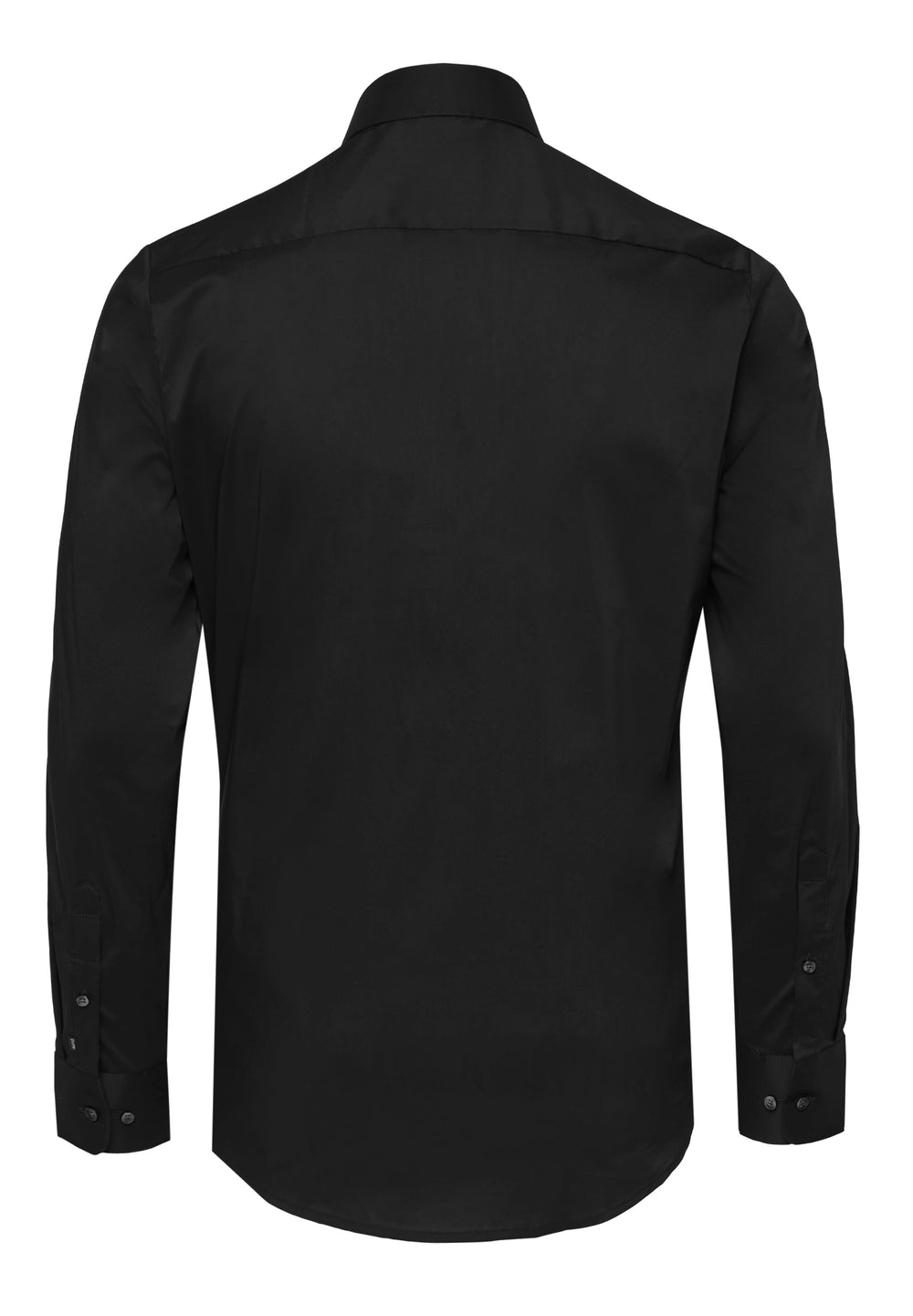 4070-21701 PURE- City Stretch Hemd slim fit Langarm 007 uni schwarz