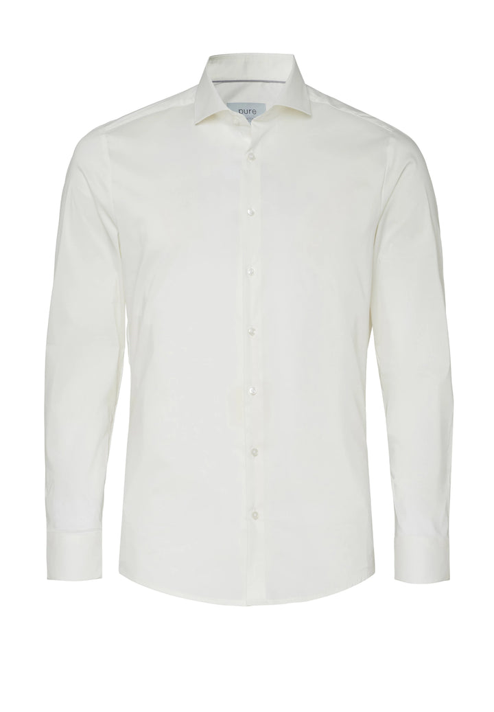 4070-21701 PURE- City Stretch Hemd slim fit Langarm 200 uni ecru
