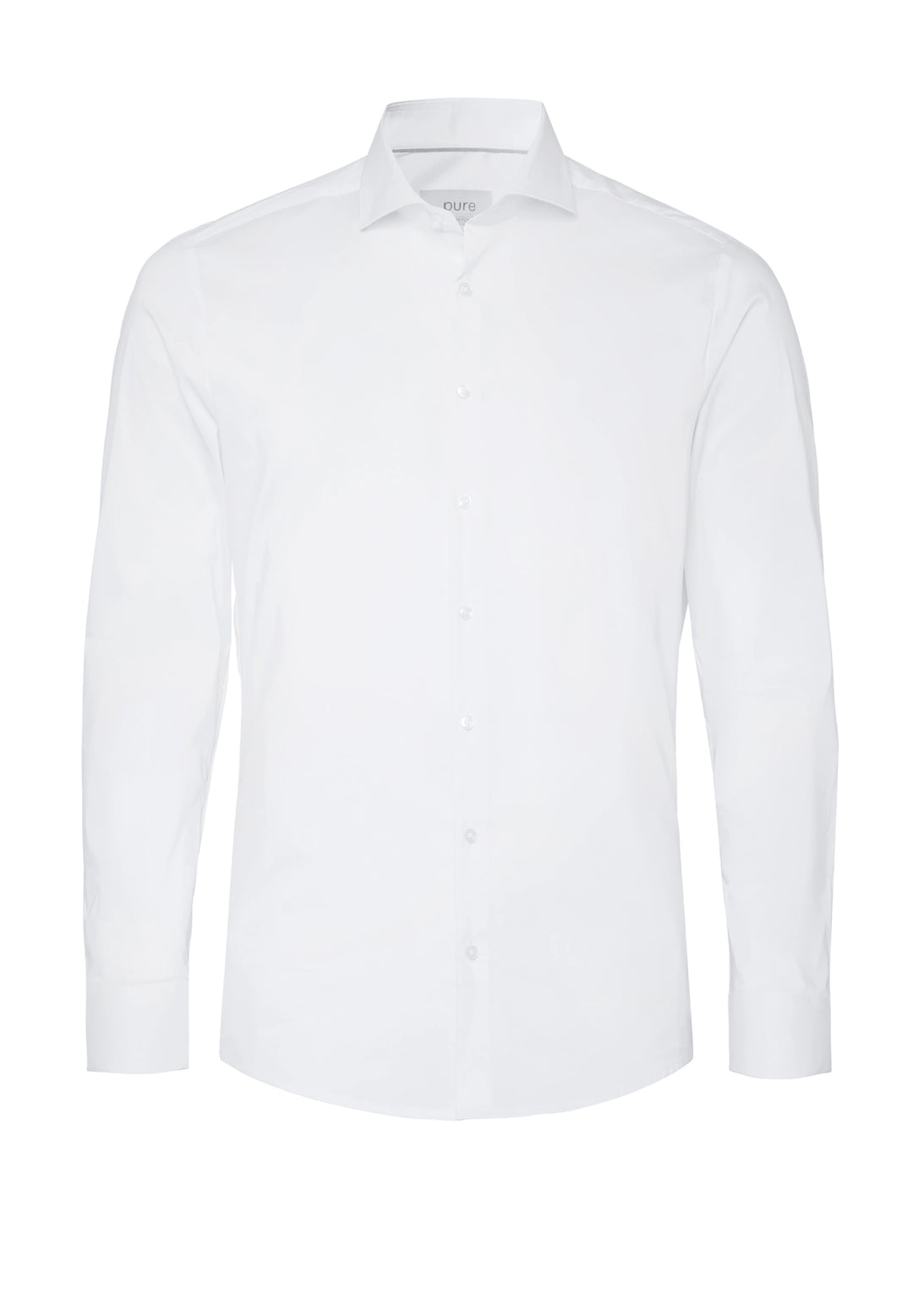 4070-21701 PURE- City Stretch Hemd slim fit Langarm 900 uni weiß
