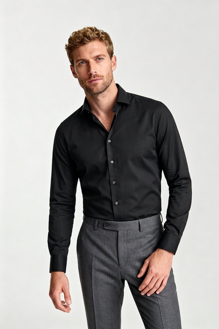 4070-21701 - City Stretch Hemd slim fit - schwarz