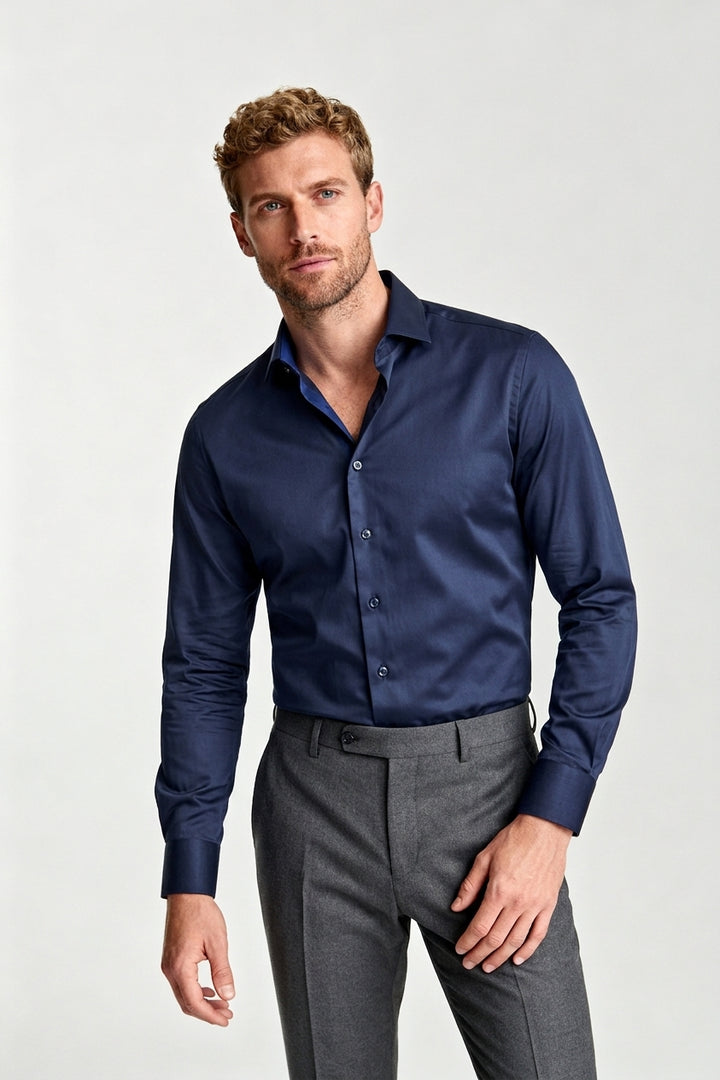 4070-21701 - City Stretch Hemd slim fit - blau