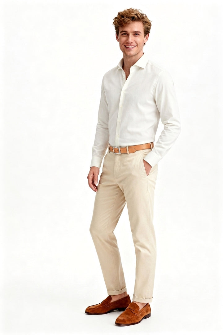 4070-21701 - City Stretch Hemd slim fit - beige