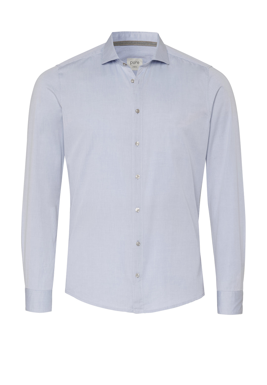 4071-51753 PURE- Urban Hemd Langarm 100 uni hellblau