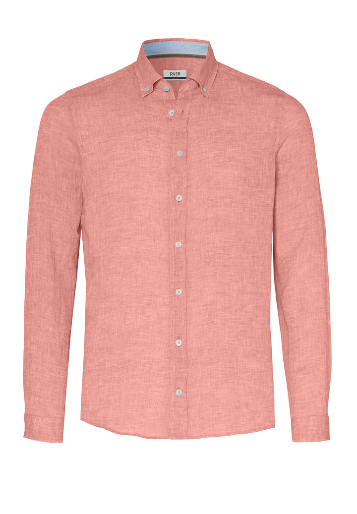 4738-21248 PURE- Casual Hemd Langarm 610 uni orange