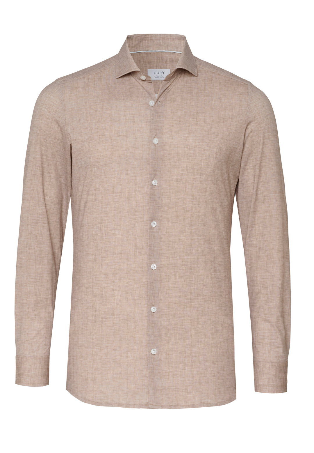 4739-21750 PURE- Functional Hemd Langarm 210 uni beige