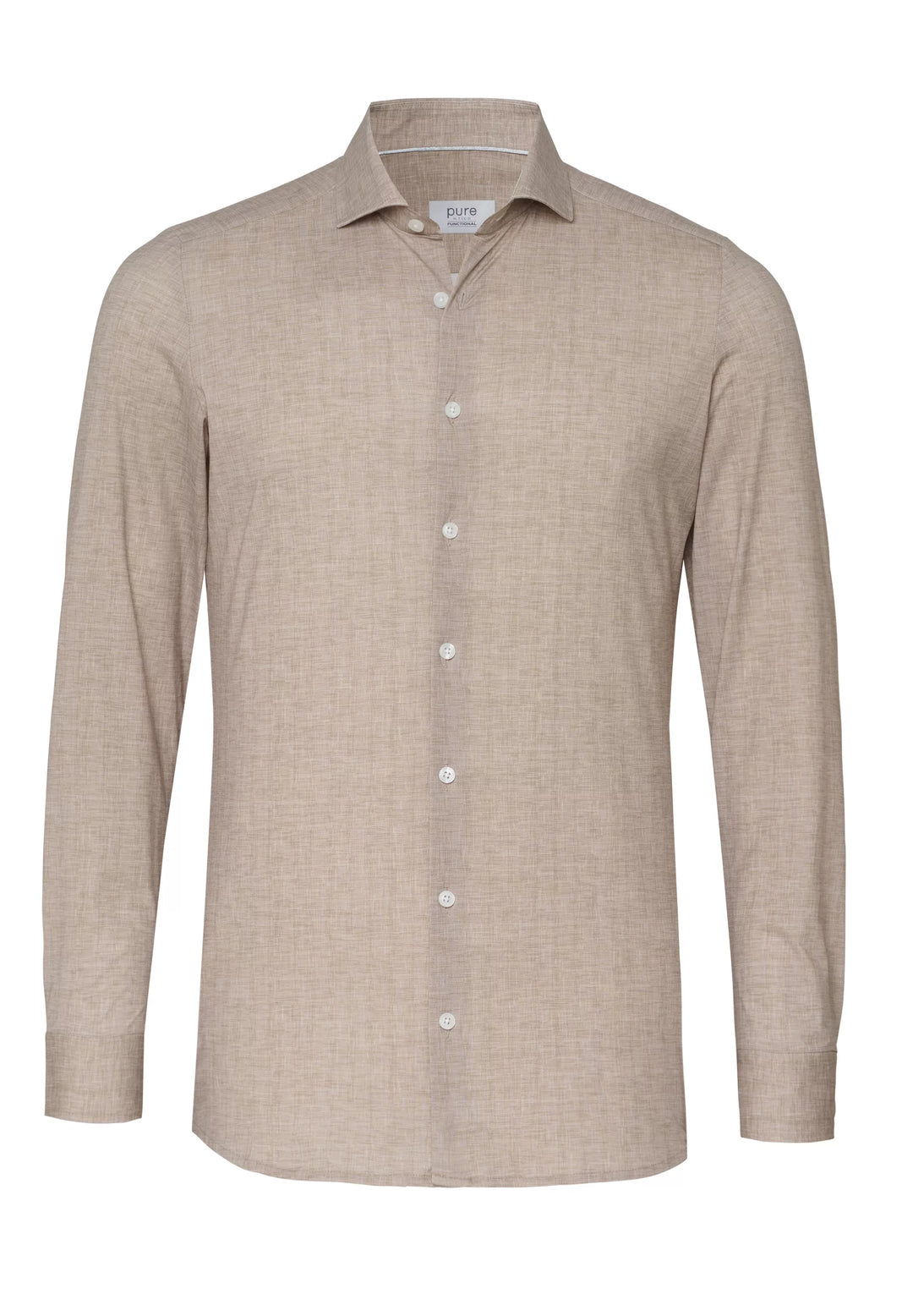 4739-21750 PURE- Functional Hemd Langarm 210 uni beige