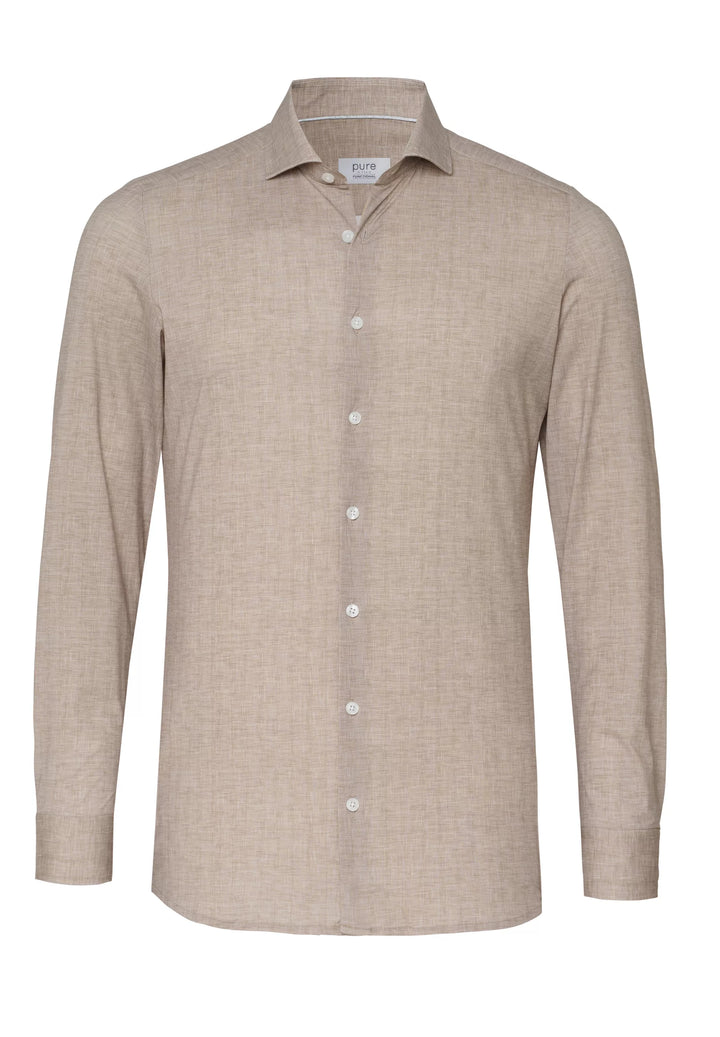 4739-21750 PURE- Functional Hemd Langarm 210 uni beige