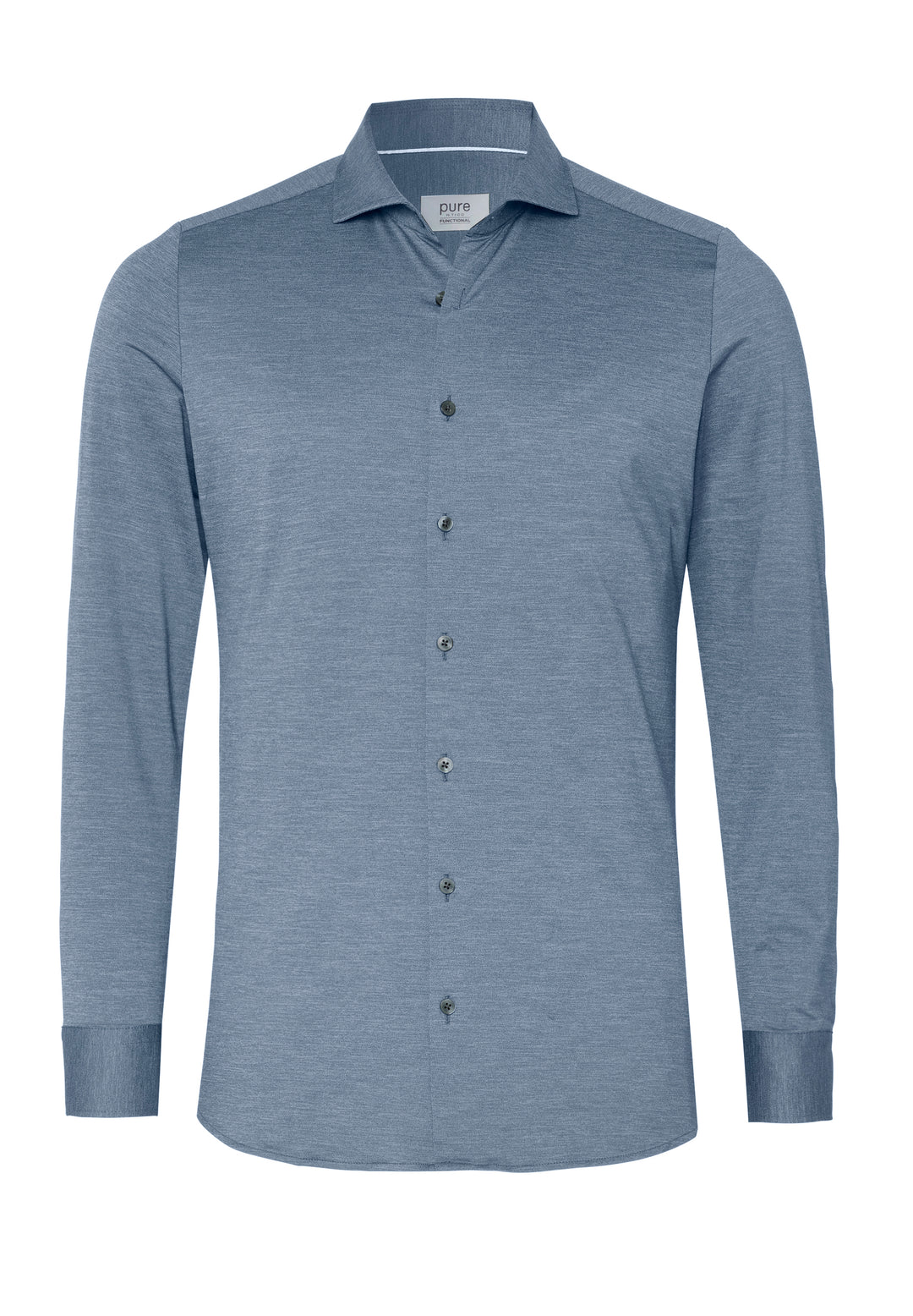 4740-21750 PURE- Functional Hemd Langarm 112 uni mittelblau