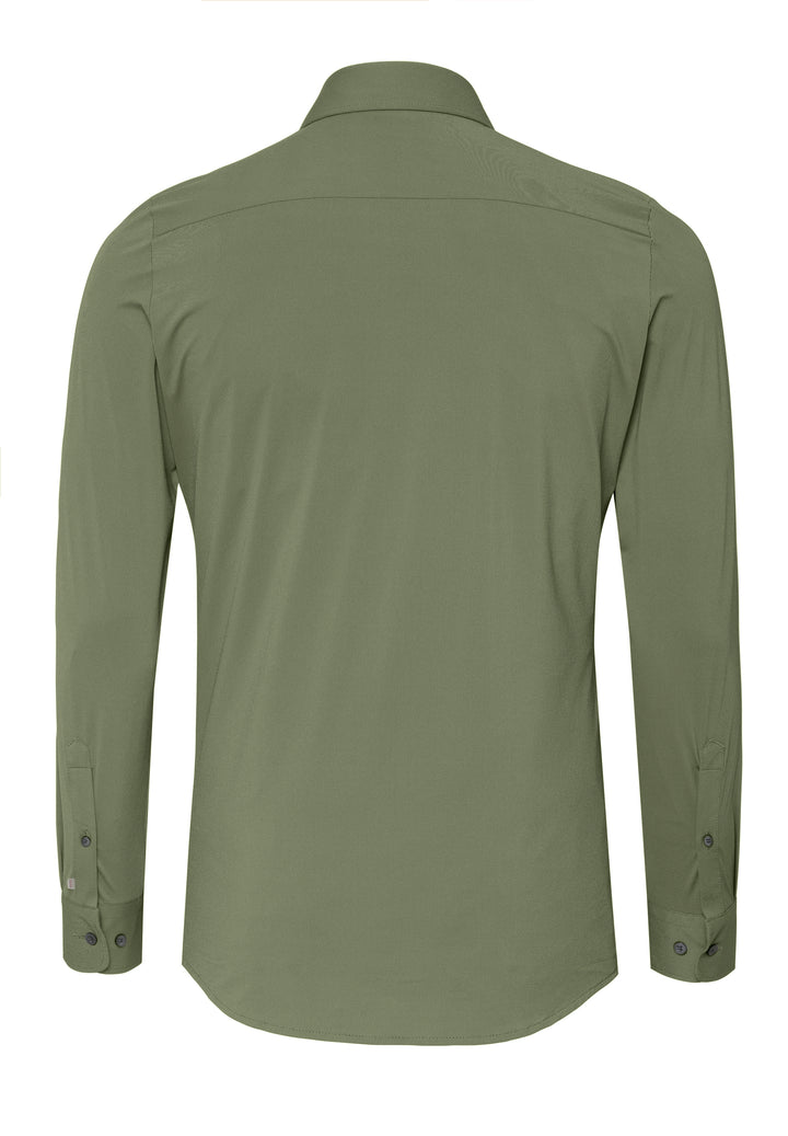 4740-21750 PURE- Functional Hemd Langarm 410 uni grün