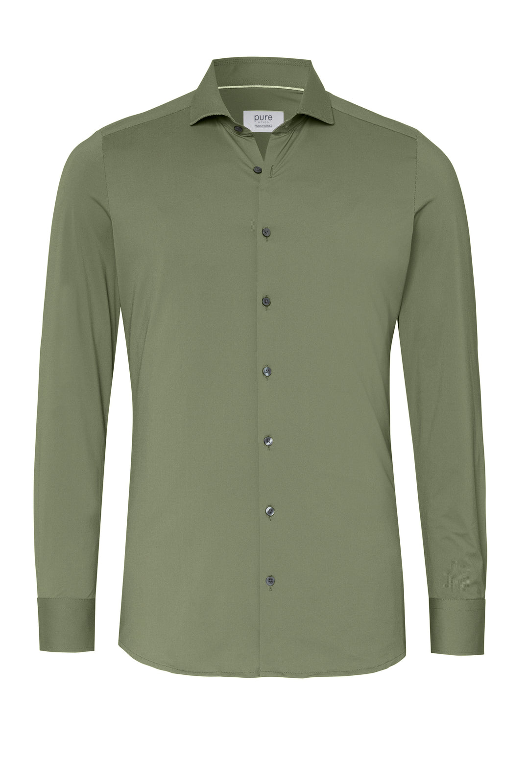 4740-21750 PURE- Functional Hemd Langarm 410 uni grün