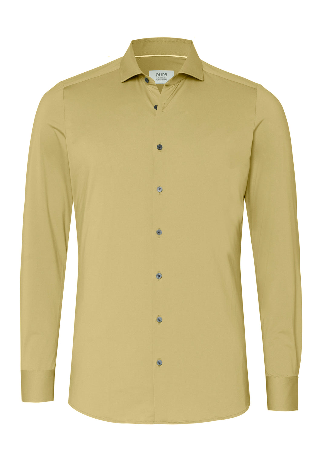 4740-21750 PURE- Functional Hemd Langarm 530 uni dunkelgelb