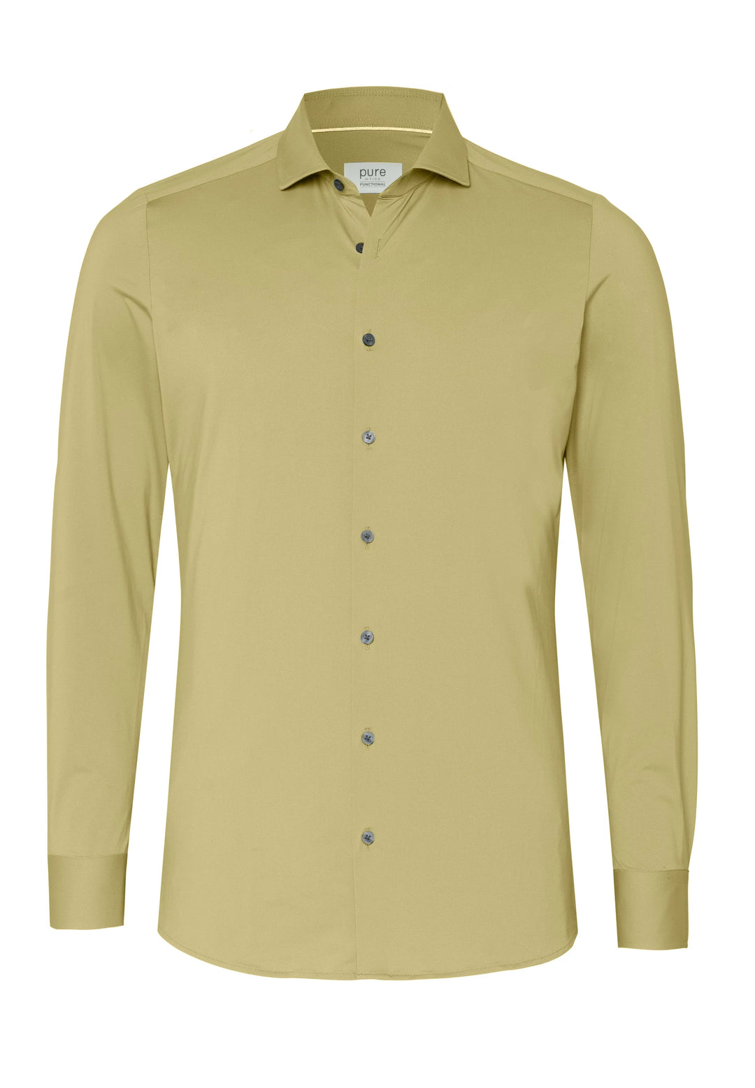 4740-21750 PURE- Functional Hemd Langarm 530 uni dunkelgelb