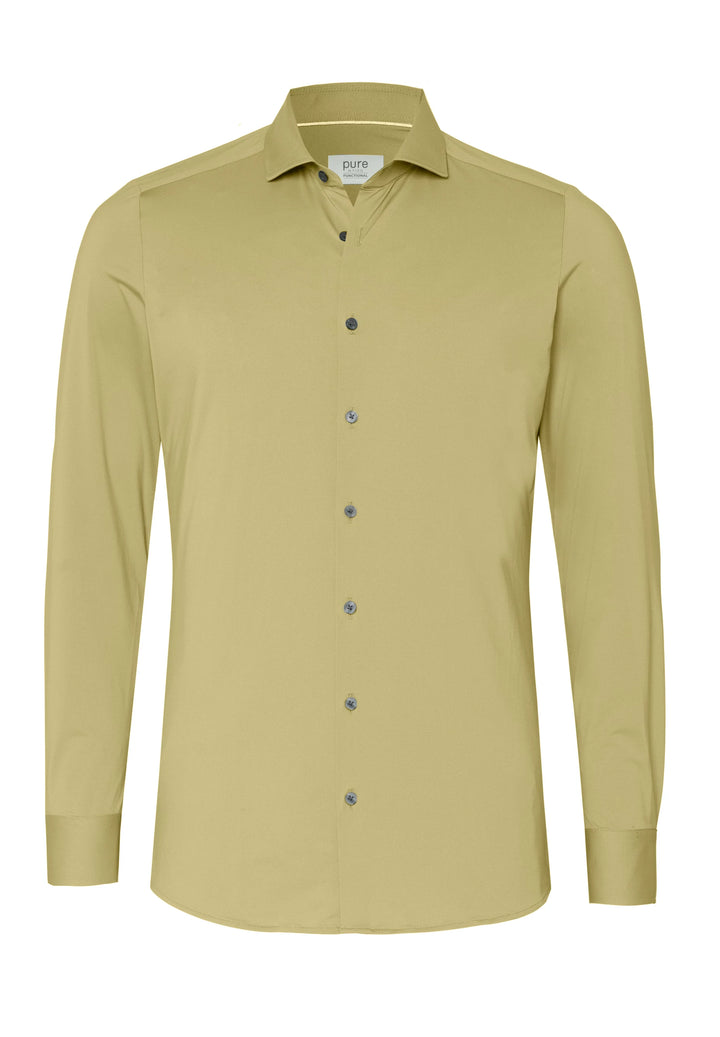4740-21750 PURE- Functional Hemd Langarm 530 uni dunkelgelb