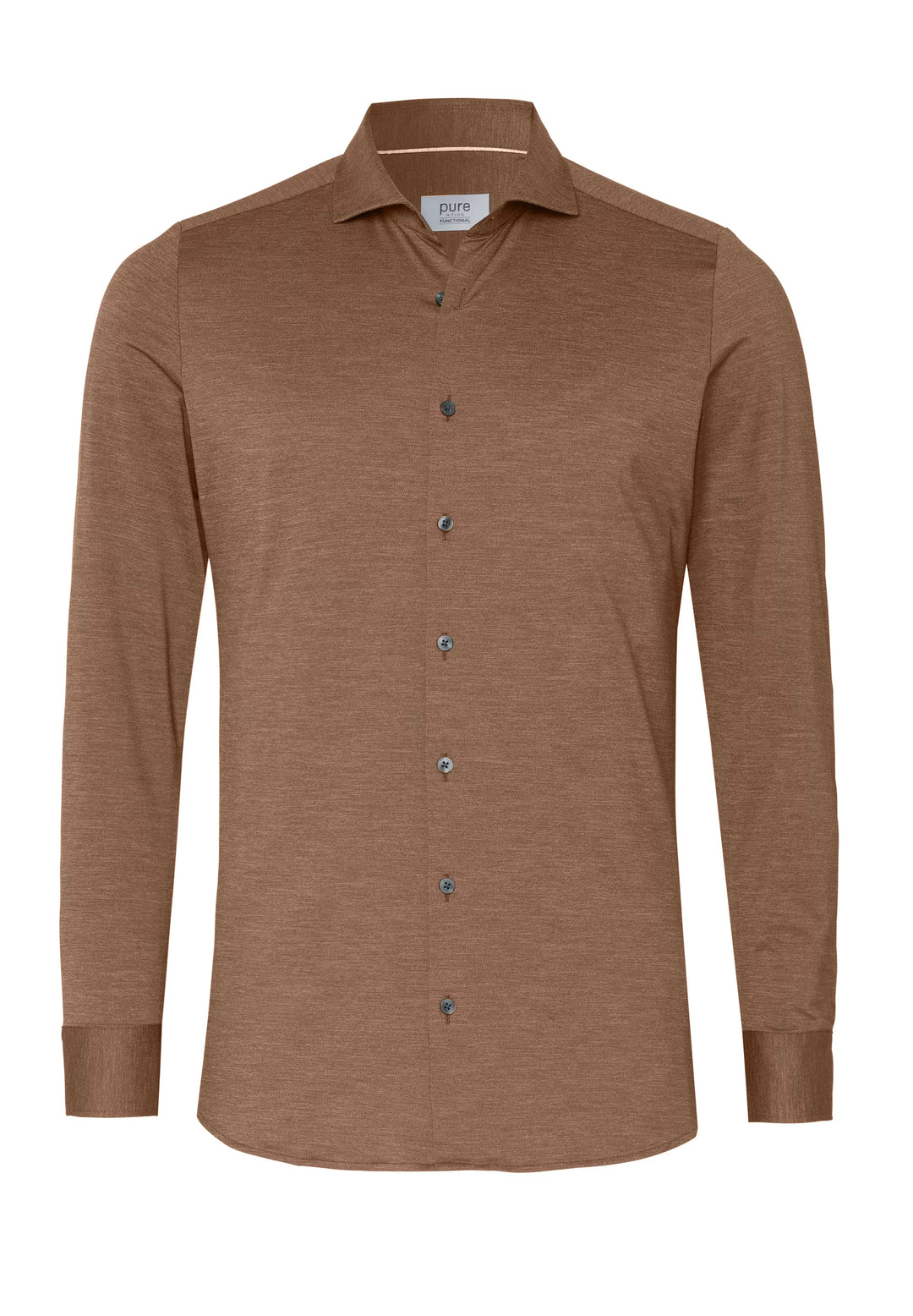 4740-21750 - Functional Men's Shirt - Orange | Long Sleeve | Shark Collar - pureshirt 4740-21750 - Functional Men's Shirt - Orange | Long Sleeve | Shark Collar - pureshirt