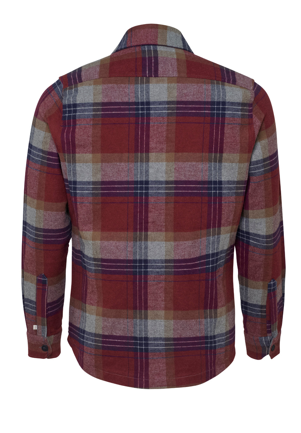 4743-51990 PURE- Casual Overshirt Langarm 357 karo bordeaux