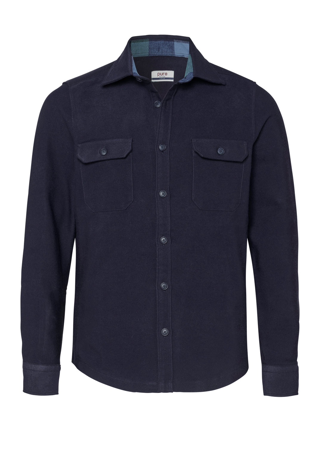 4744-51990 PURE- Casual Overshirt Langarm 130 uni marine