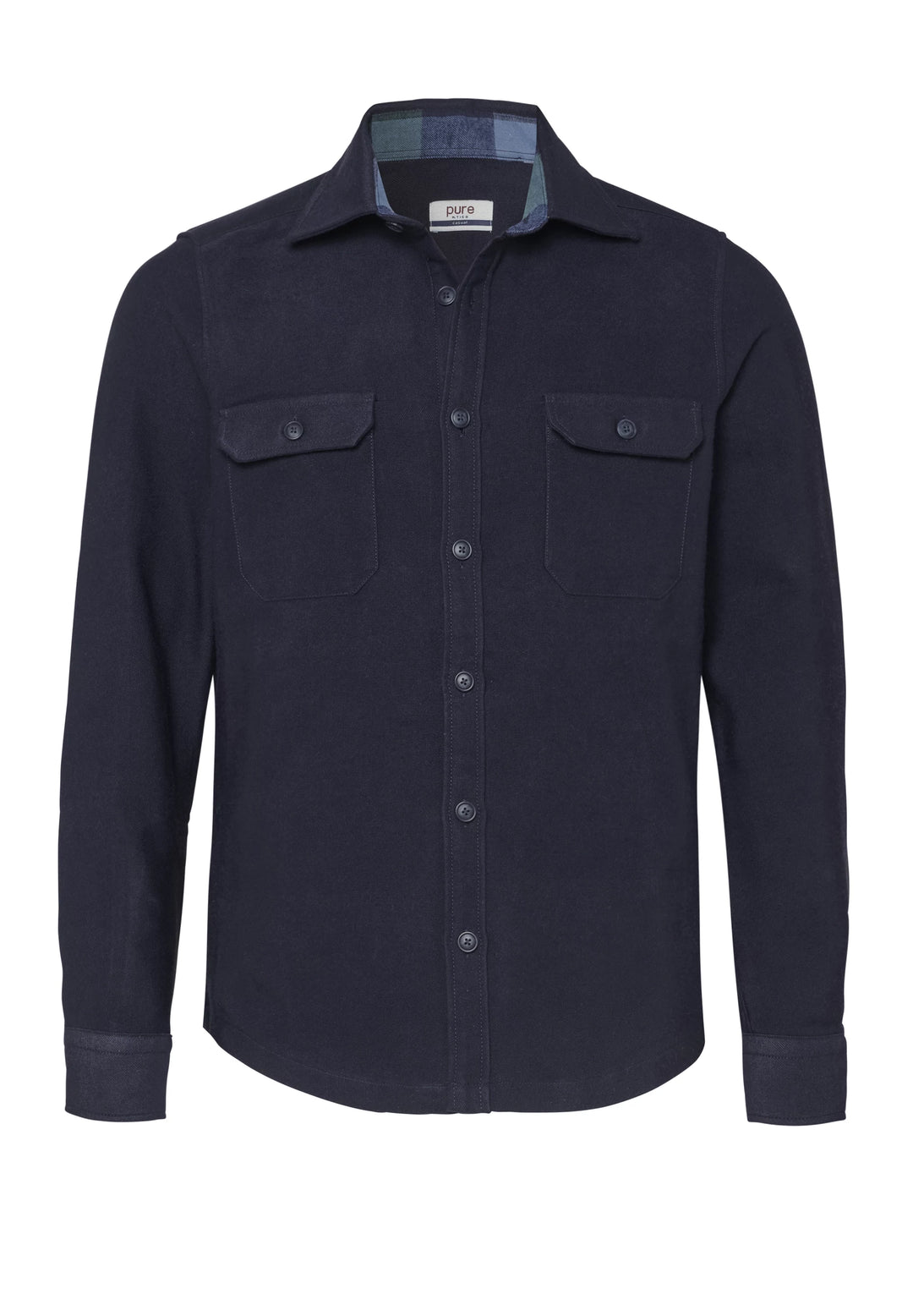 4744-51990 PURE- Casual Overshirt Langarm 130 uni marine
