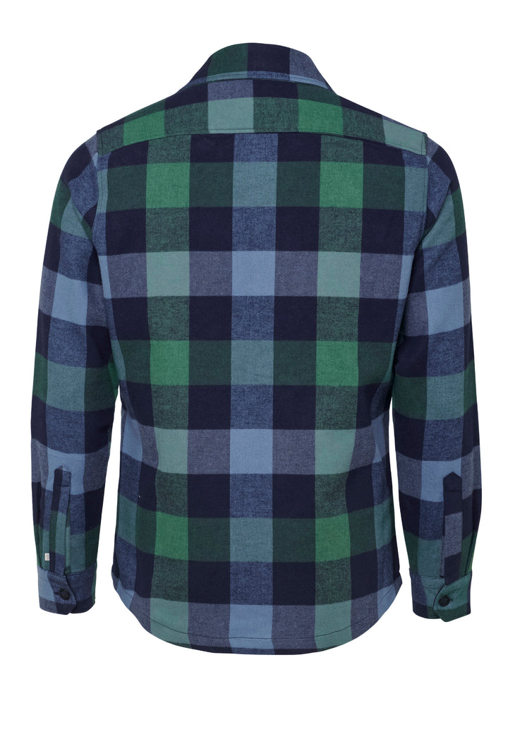 4744-51990 PURE- Casual Overshirt Langarm 158 karo marine