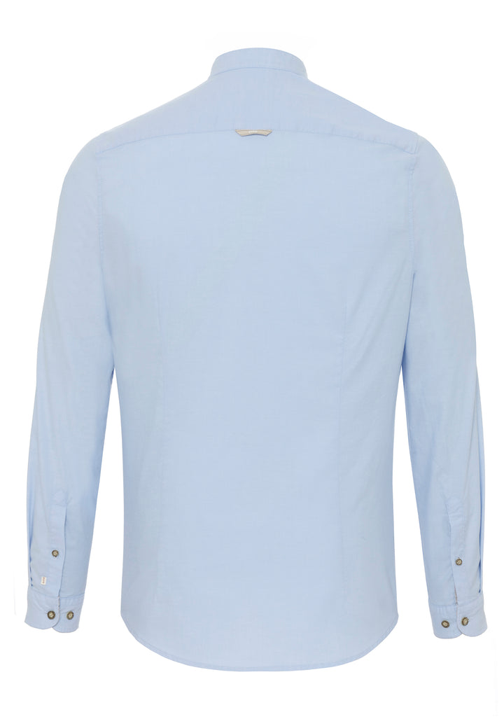 5010-21601 PURE Tracht Hemd slim fit Langarm 100 uni hellblau