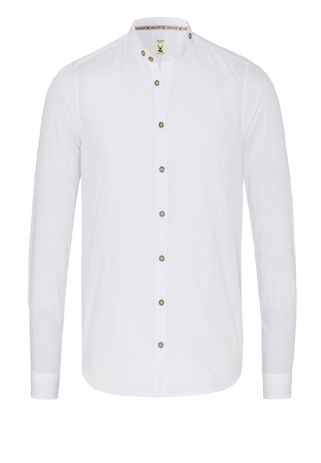 5013-11692 PURE Hemd Tracht modern fit Langarm 900 uni weiß