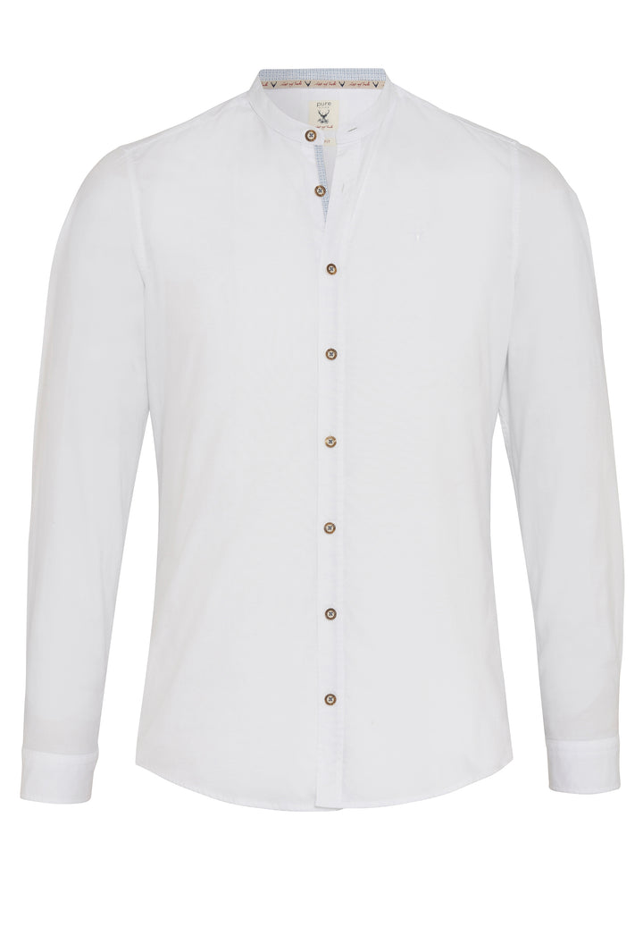 5021-21680 PURE Tracht Hemd slim fit Langarm 900 uni weiß