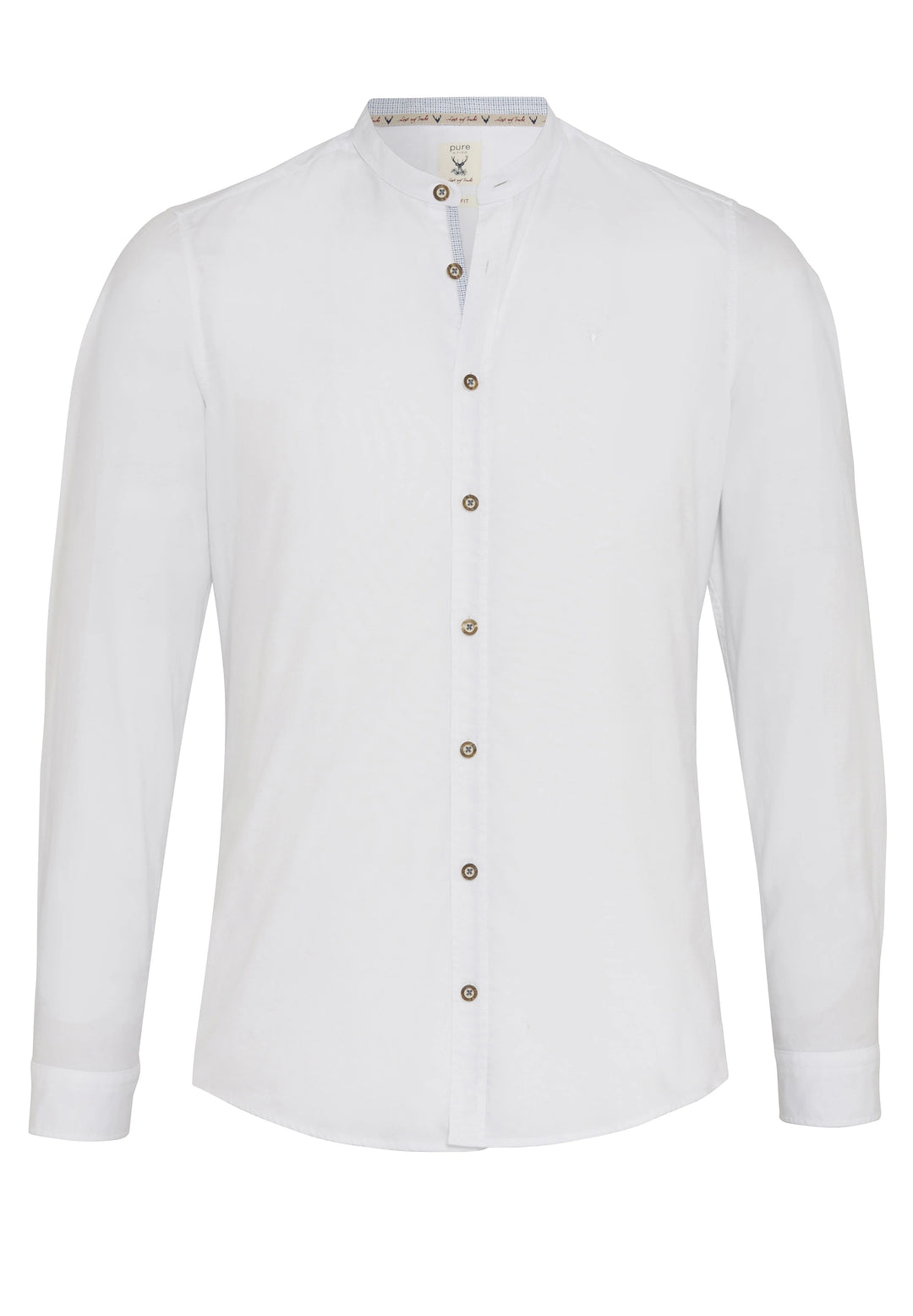 5021-21680 PURE Tracht Hemd slim fit Langarm 900 uni weiß