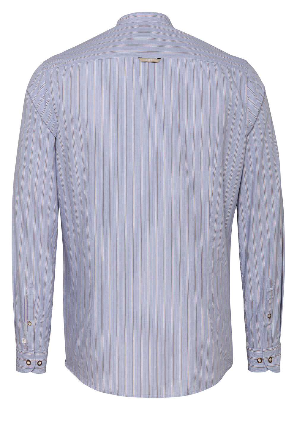 5022-21696 PURE Tracht Hemd slim fit Langarm 163 streifen mittelblau