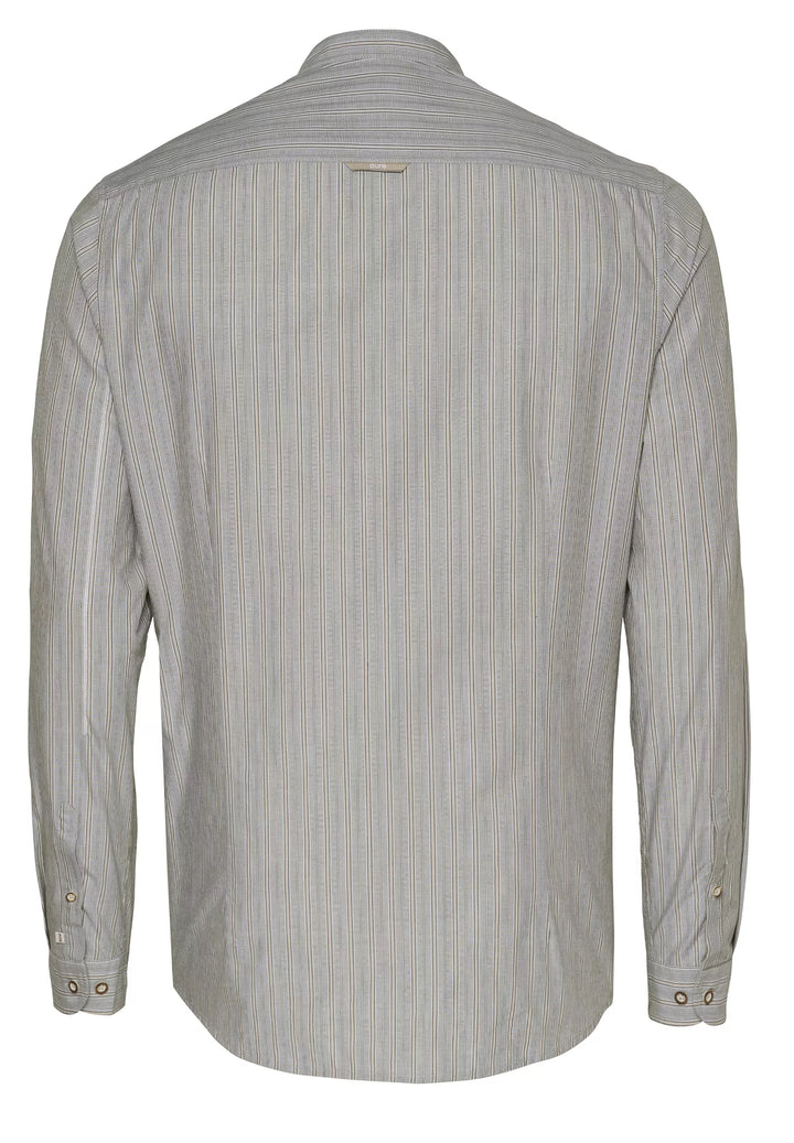 5022-21696 PURE Tracht Hemd slim fit Langarm 466 streifen oliv