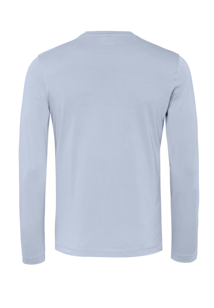 6002-91970 Pure Shirt Rundhals slim fit Langarm 100 uni hellblau