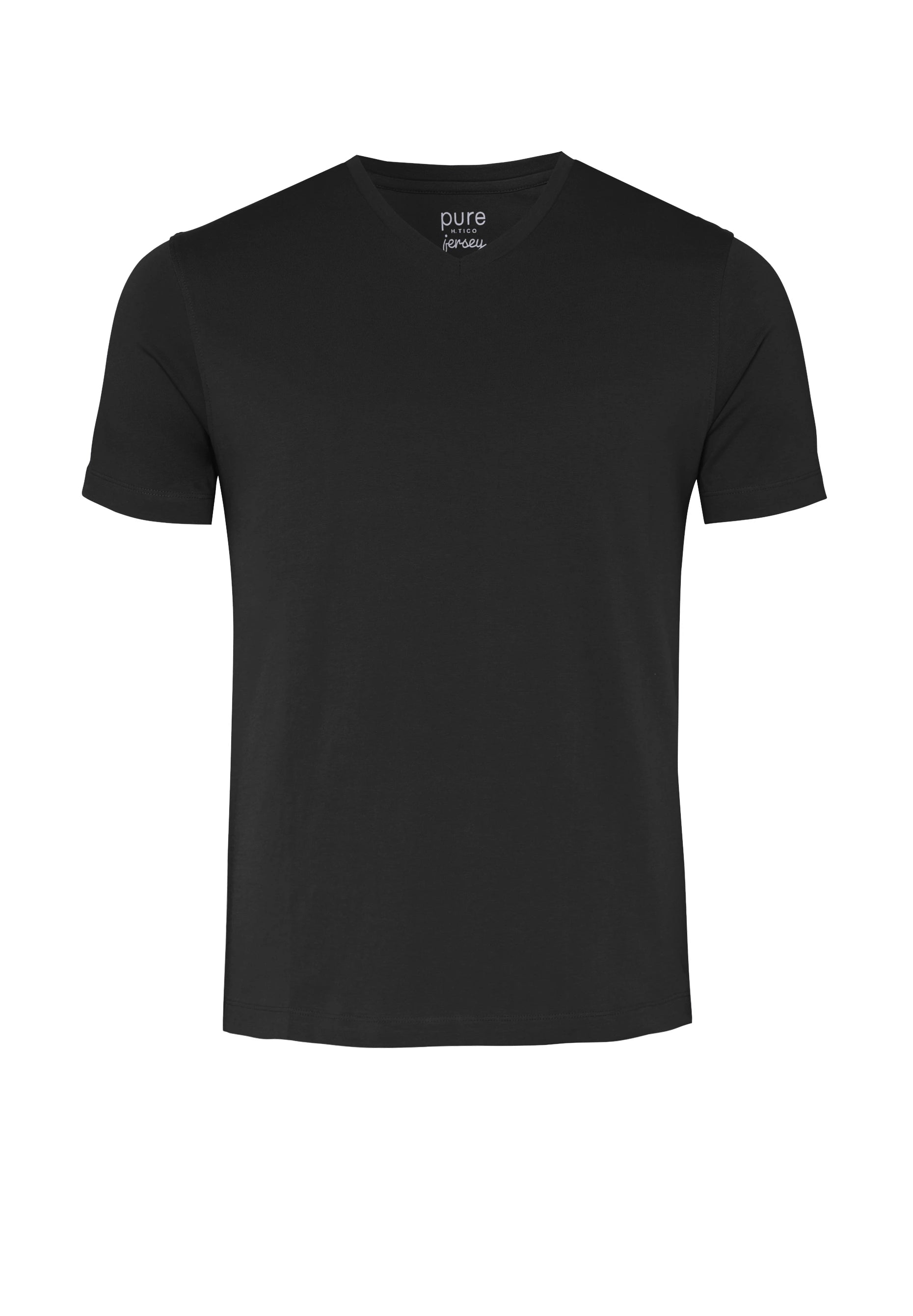 6006-92977 - T-Shirt V-Neck slim fit - black | Half-sleeve | V Neck ...