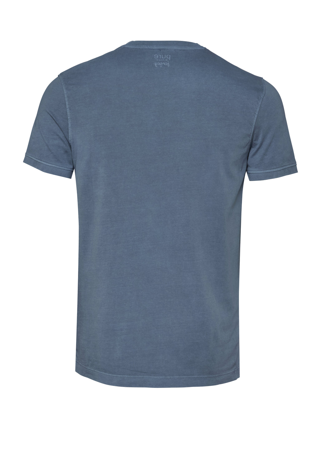 6006-92977 Pure T-Shirt V-Neck slim fit Halbarm 110 uni mittelblau