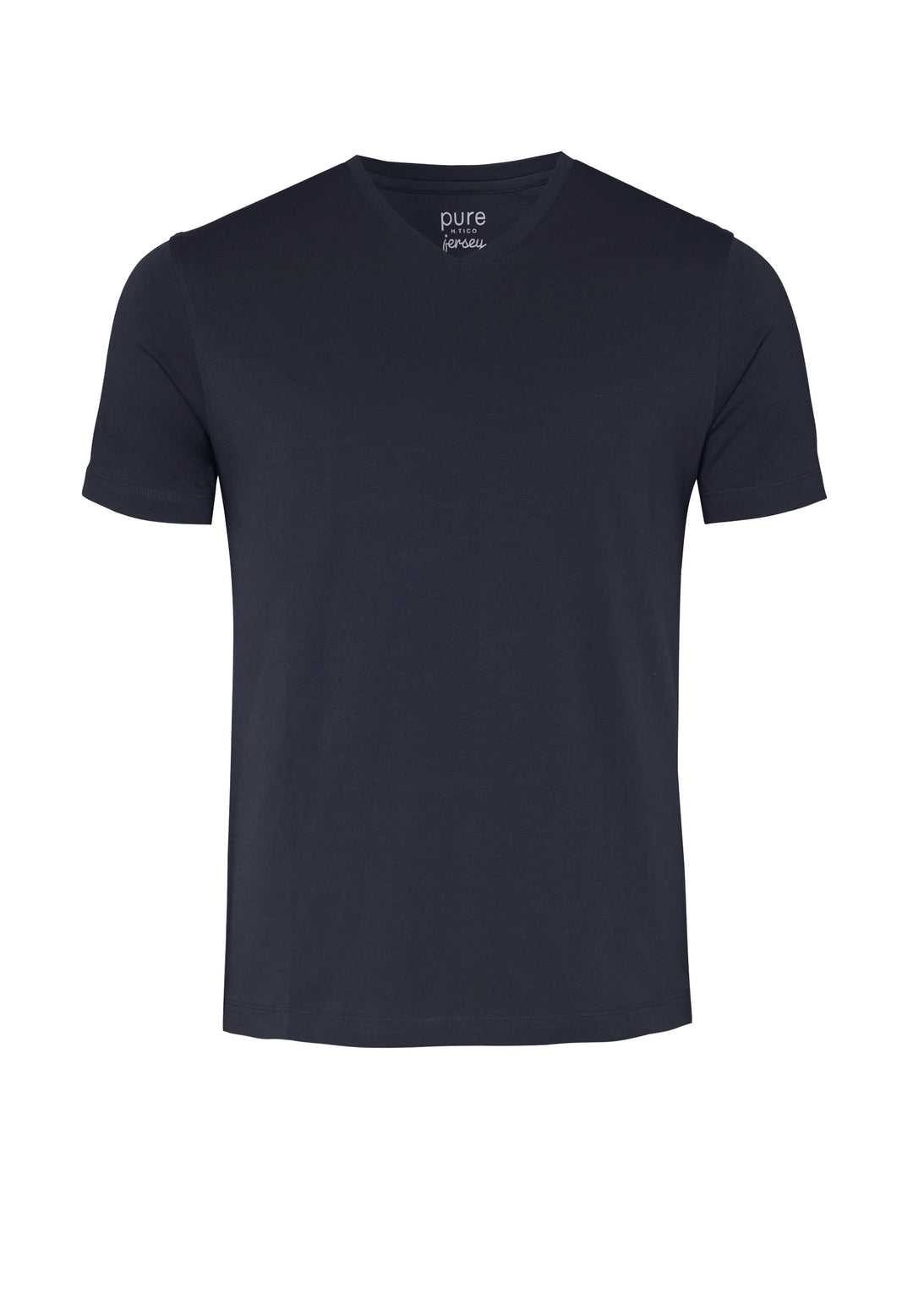 6006-92977 Pure T-Shirt V-Neck slim fit Halbarm 130 uni marine