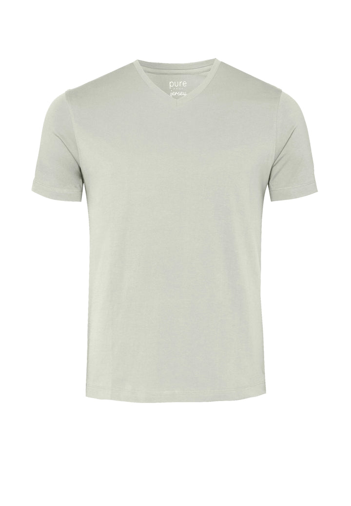 6006-92977 Pure T-Shirt V-Neck slim fit Halbarm 205 uni sand