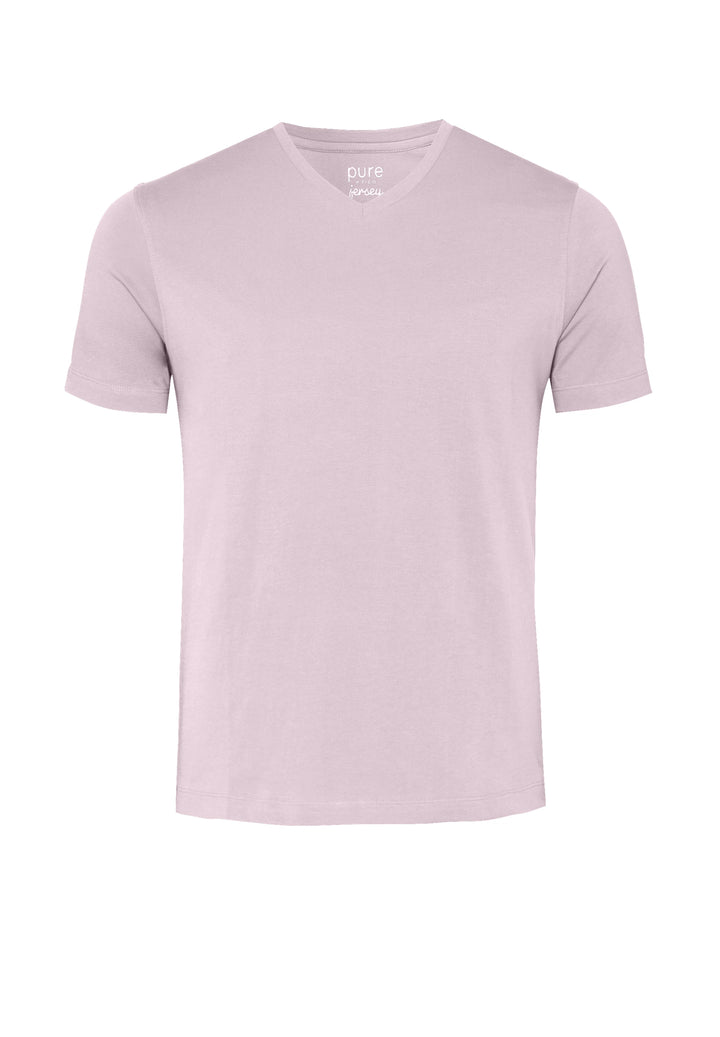 6006-92977 Pure T-Shirt V-Neck slim fit Halbarm 340 uni rosa