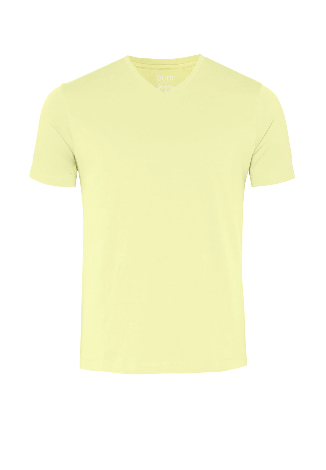 6006-92977 Pure T-Shirt V-Neck slim fit Halbarm 602 uni hellorange