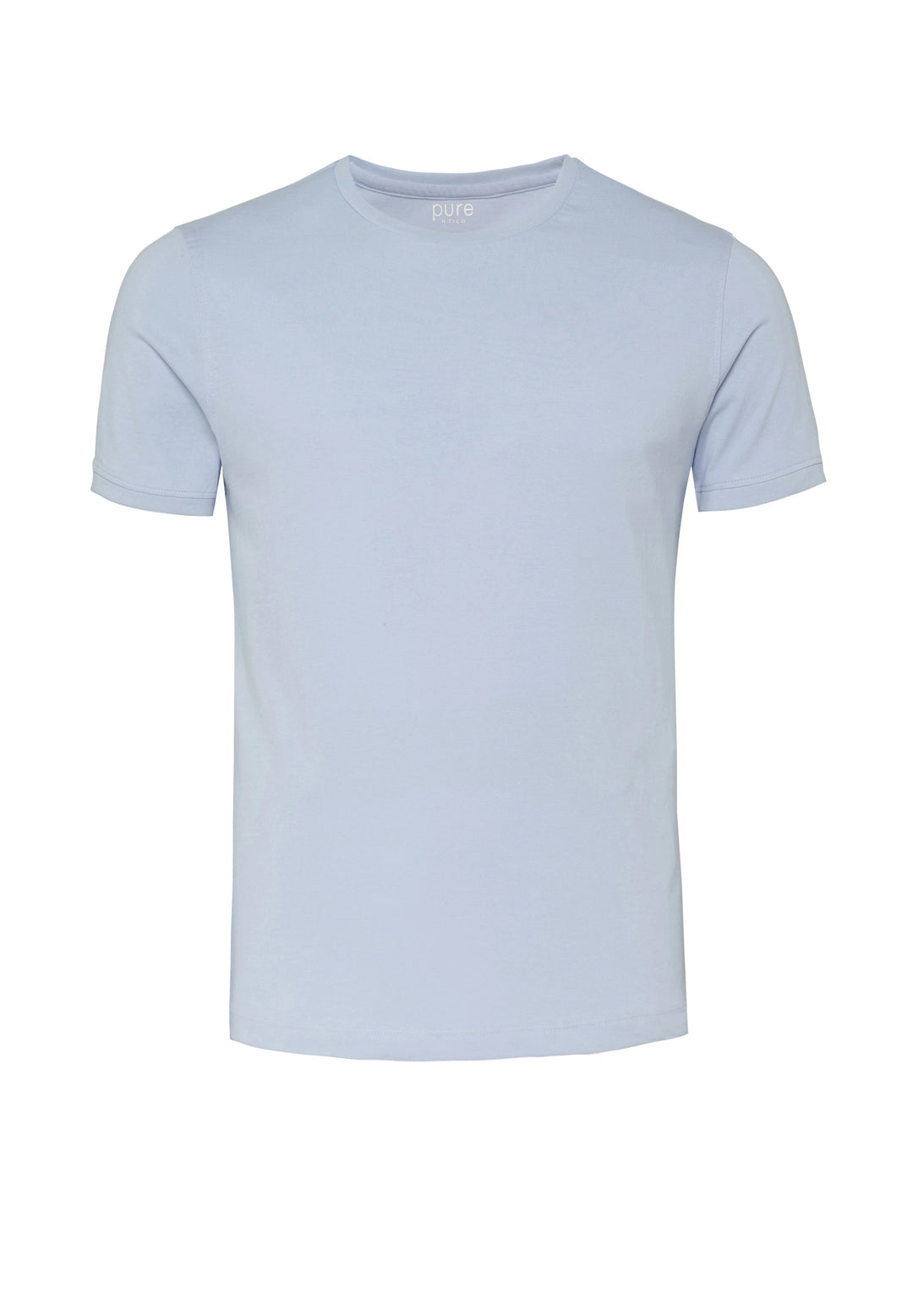 6007-92975 Pure T-Shirt Rundhals slim fit Halbarm 100 uni hellblau