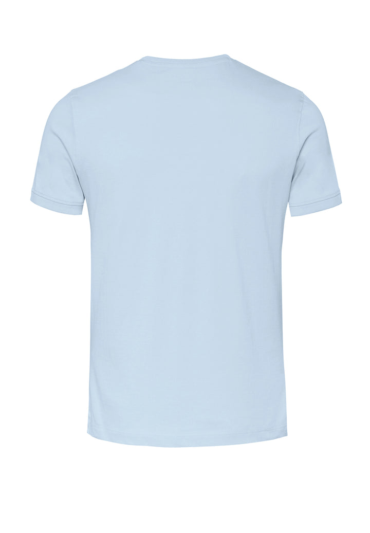 6007-92975 Pure T-Shirt Rundhals slim fit Halbarm 102 uni hellblau