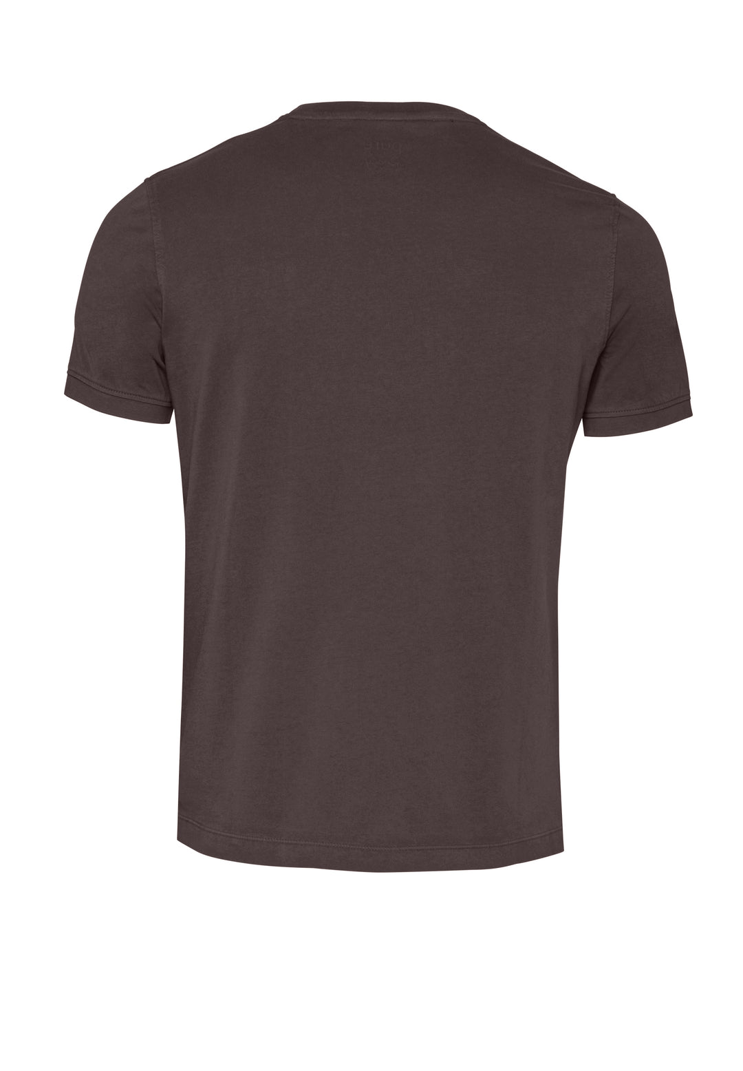 6007-92975 Pure T-Shirt Rundhals slim fit Halbarm 245 uni dunkelbraun
