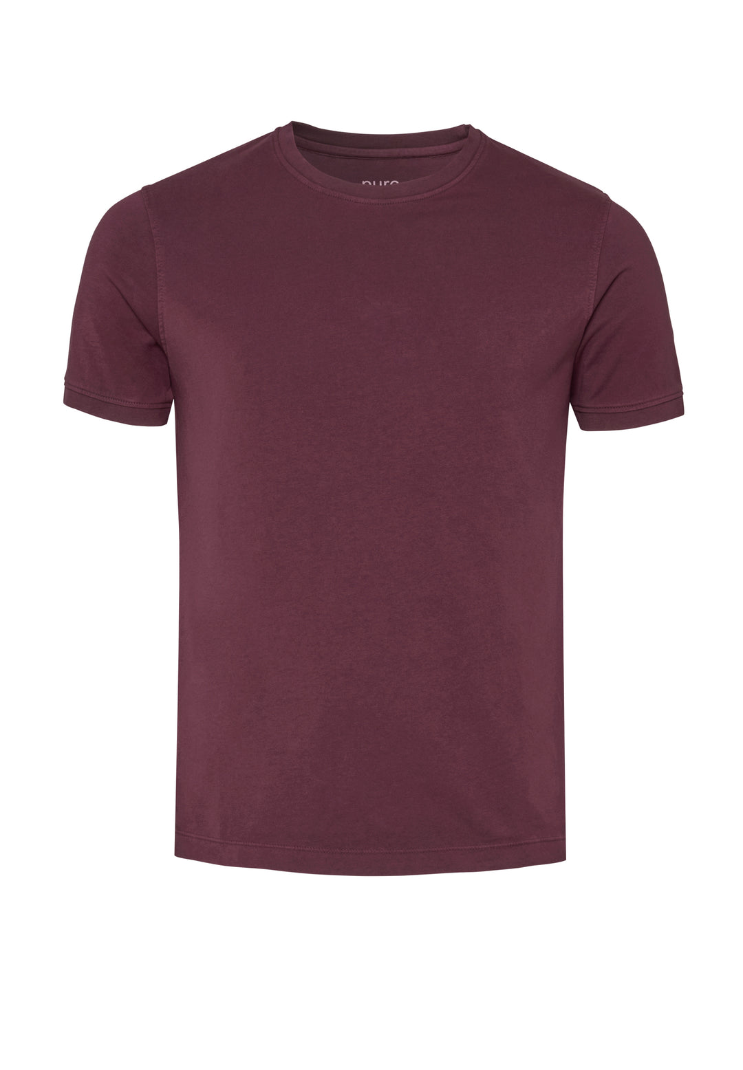 6007-92975 Pure T-Shirt Rundhals slim fit Halbarm 331 uni bordeaux