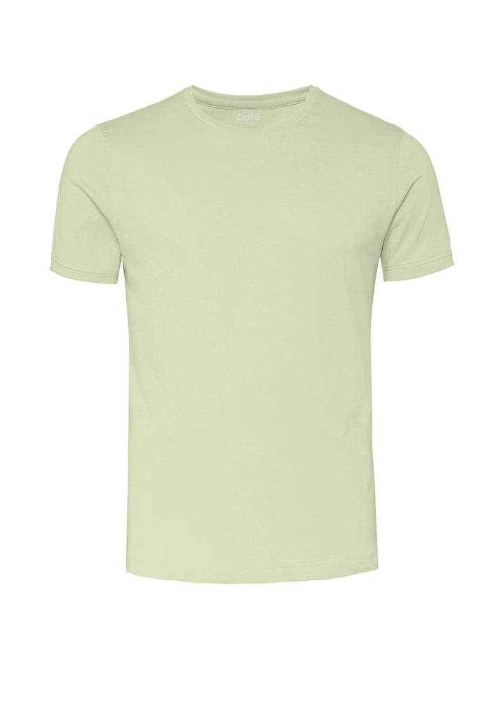 6007-92975 Pure T-Shirt Rundhals slim fit Halbarm 402 uni hellgrün