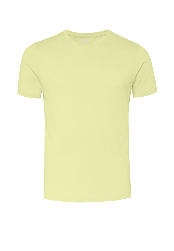 6007-92975 Pure T-Shirt Rundhals slim fit Halbarm 602 uni hellorange