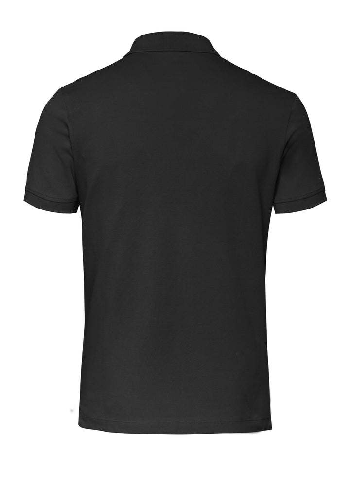 6008-92979 Pure Polo slim fit Halbarm 001 uni schwarz