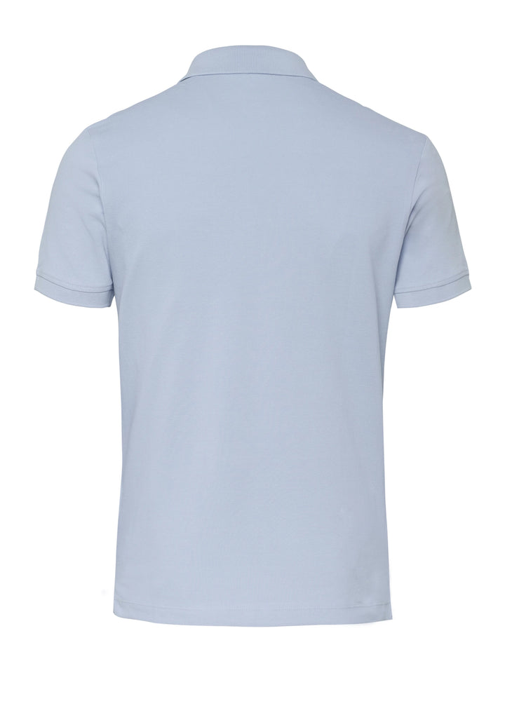 6008-92979 Pure Polo slim fit Halbarm 100 uni hellblau